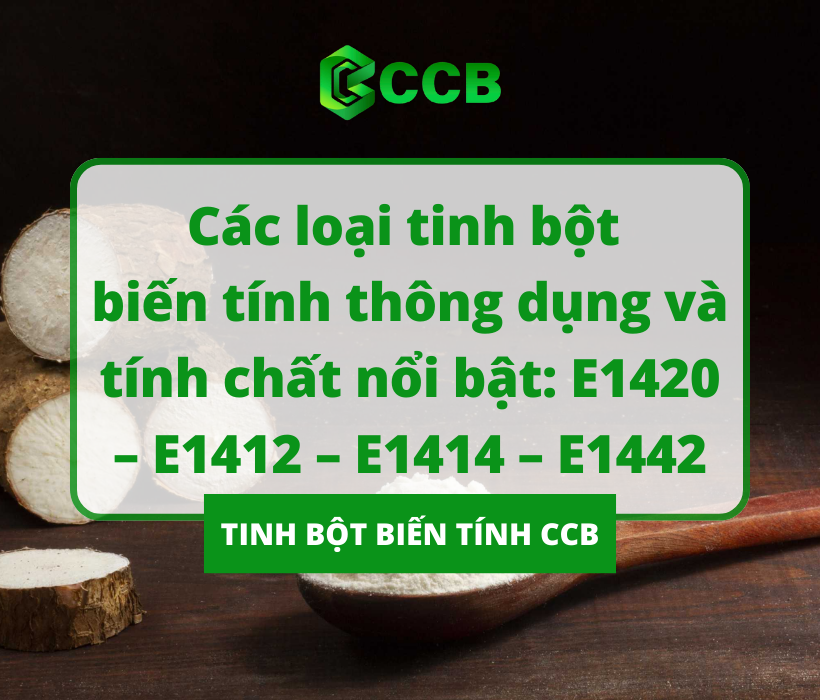 Các Loại Tinh Bột Biến Tính Thông Dụng Và Tính Chất Nổi Bật: E1420 – E1412 – E1414 – E1442